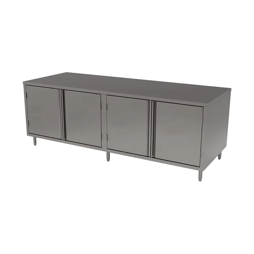 BK Resources CST-36120H2 120" Cabinet Base Dual Access Hinged Doors Work Table with (2) 4 Doors