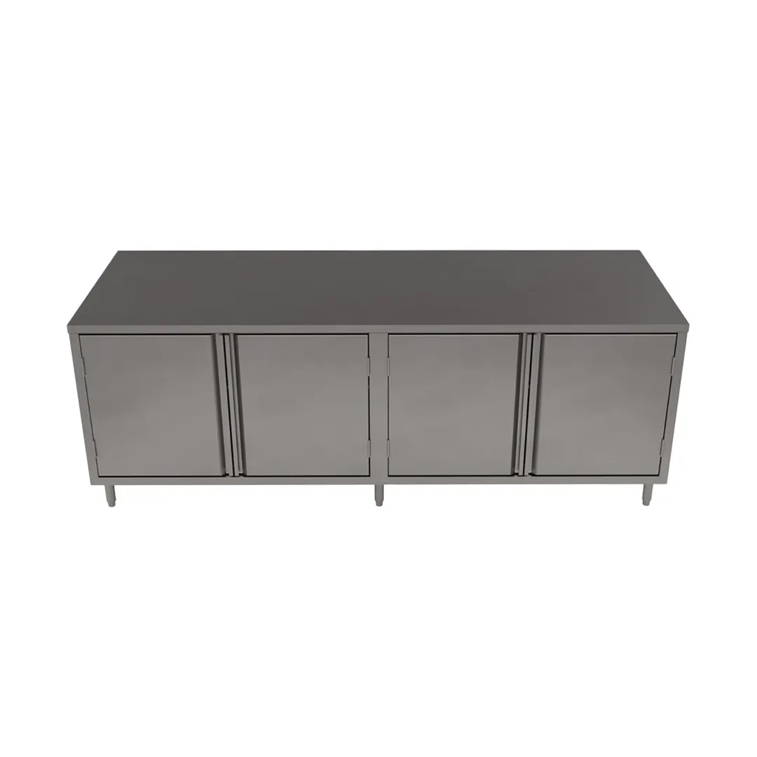 BK Resources CST-3696H2 96" Cabinet Base Dual Access Hinged Doors Work Table with (2) 4 Doors