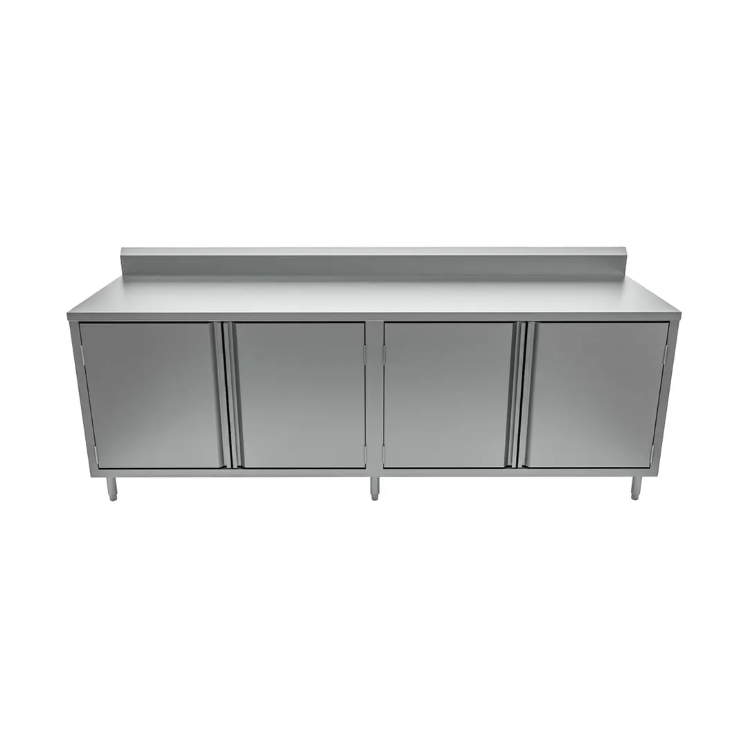 BK Resources CSTR5-30120H 120" Chef Table, Cabinet Base with 4 Hinged Doors