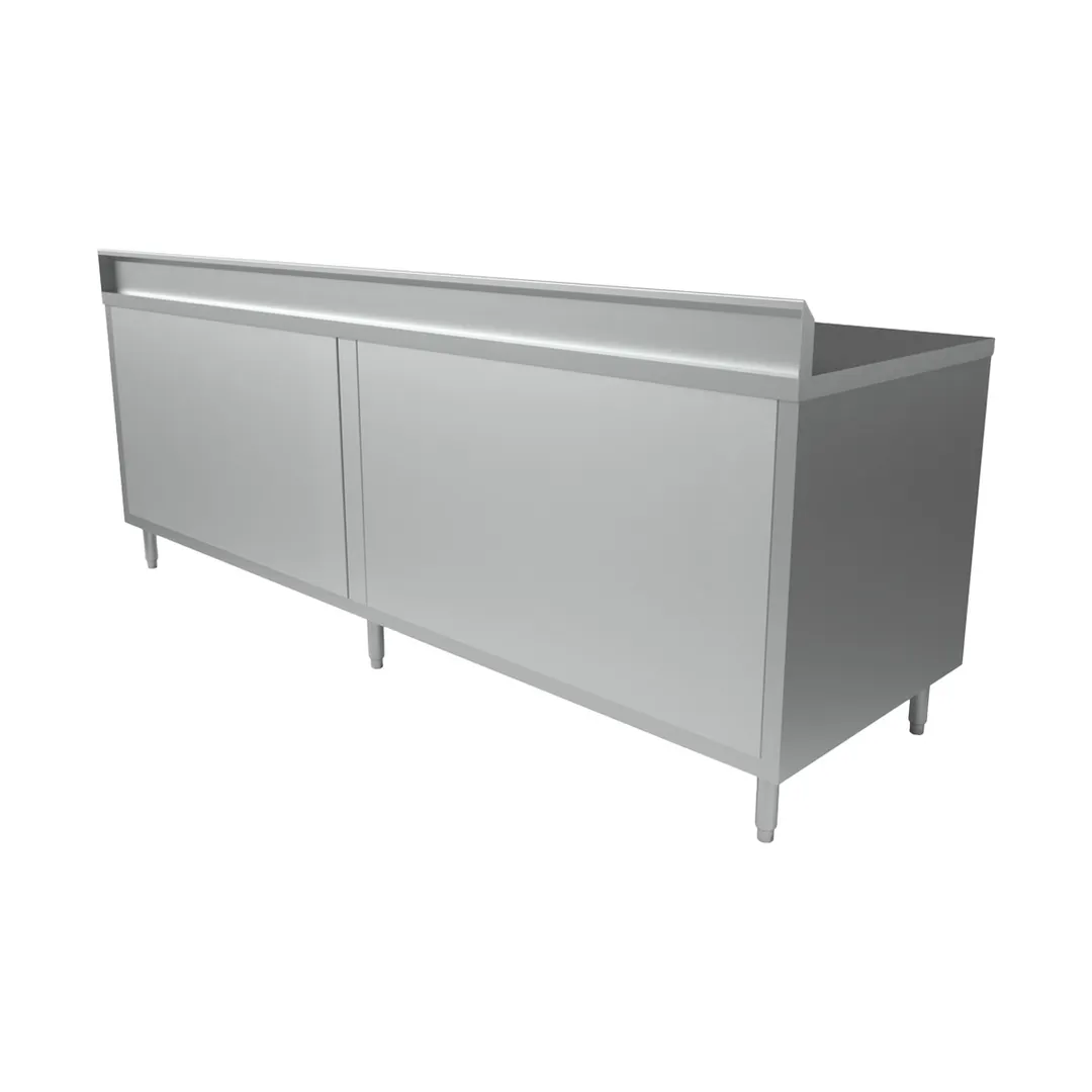 BK Resources CSTR5-30120H 120" Chef Table, Cabinet Base with 4 Hinged Doors