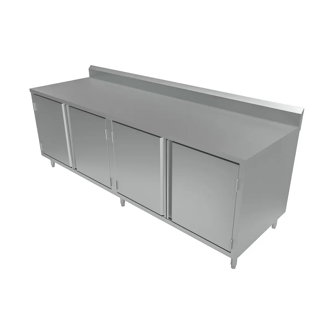 BK Resources CSTR5-3084H 84" Work Table, Cabinet Base with Hinged Doors