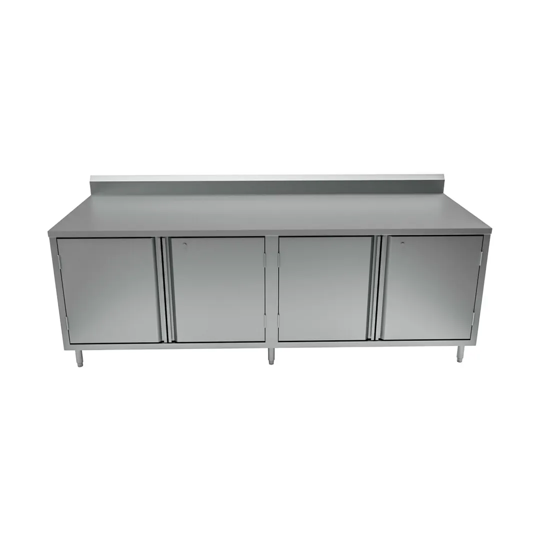 BK Resources CSTR5-3684HL 84" Work Table, Cabinet Base with Hinged Doors & Locks