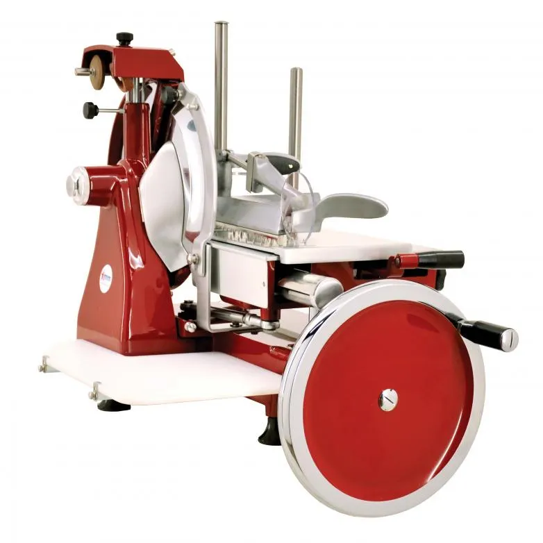 Omcan USA 13639 - Trento Volano Meat Slicer, 14" Carbon Steel Blade, Variable Thickness, Stainless & Aluminum