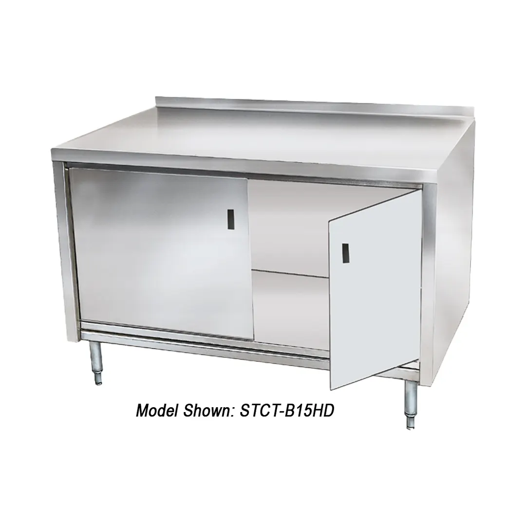 Winholt STCT-B1.5HD-3060-MS Cabinet Base Hinged Doors Work Table with Mid-Shelf