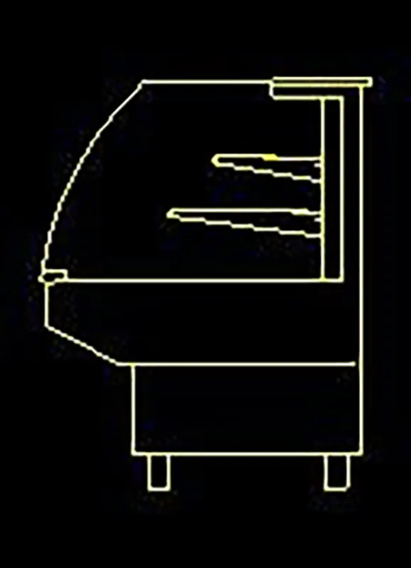 Oscartek CLASSIC GNG 1700 66" Self Serve Air Screen Refrigeration Merchandiser/Showcase/Display
