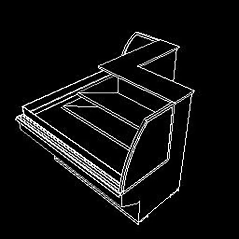 Oscartek CLASSIC GNG A90 65" Self Serve Open Corner Merchandiser, Remote