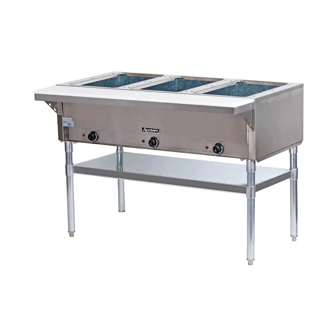 Adcraft ST-120/3 48" Electric Steam Table, (3) Open Wells