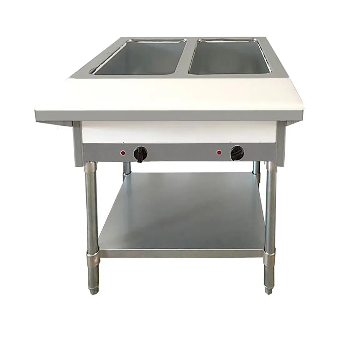 Omcan USA 47362 (Fw-Cn-0002-Lp) Steam Table, Lp Gas, 30"W X 30-2/5"D X 34-2/5"H