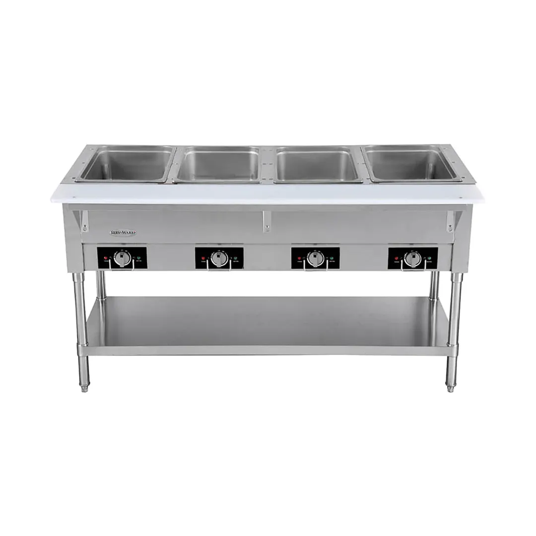 Serv-Ware EST4-2 58" Electric Hot Food Table, (4) Open Wells, 3000 W