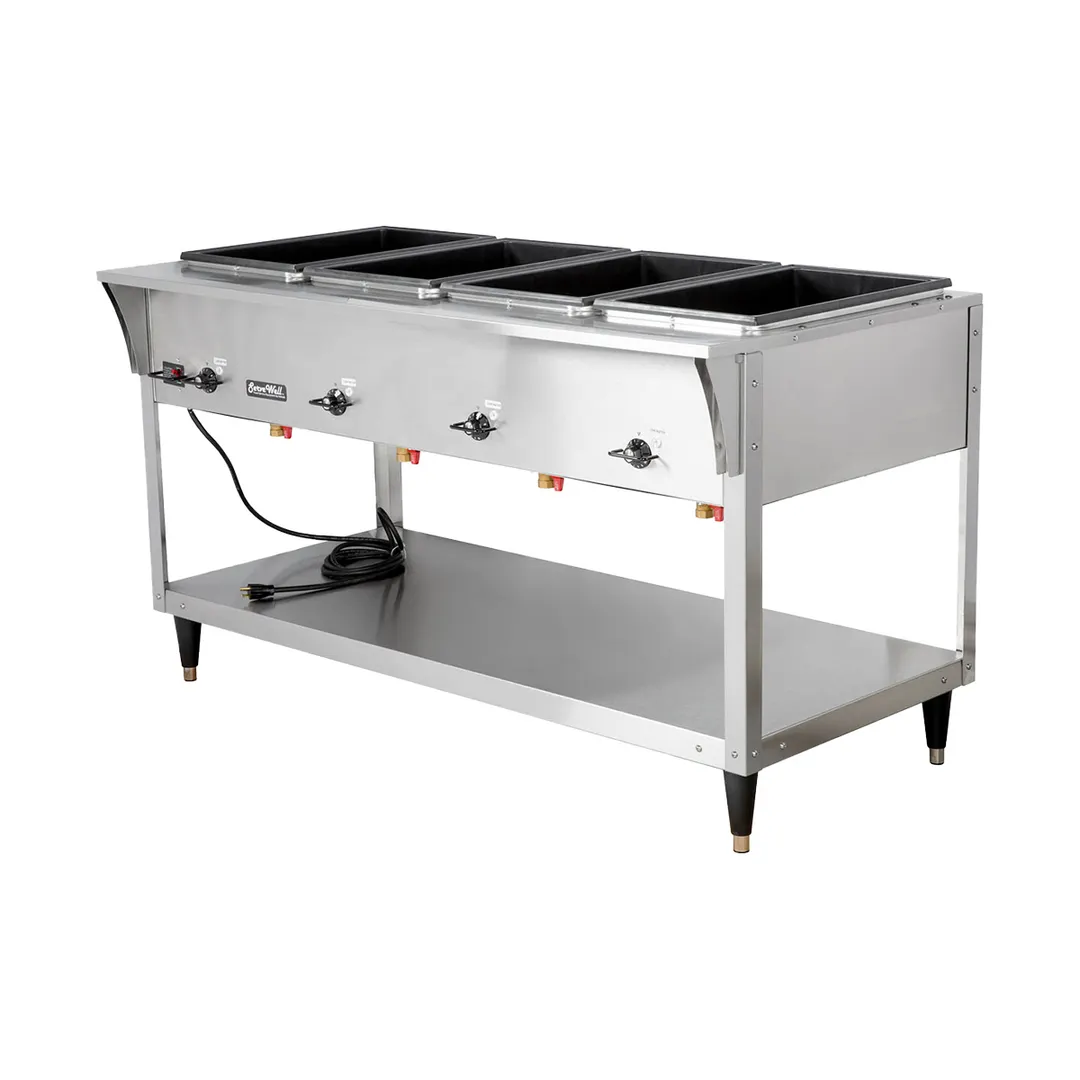 Vollrath 38219 76" ServeWell® SL-Hot Food Table w/ (5) Sealed Wells and Undershelf