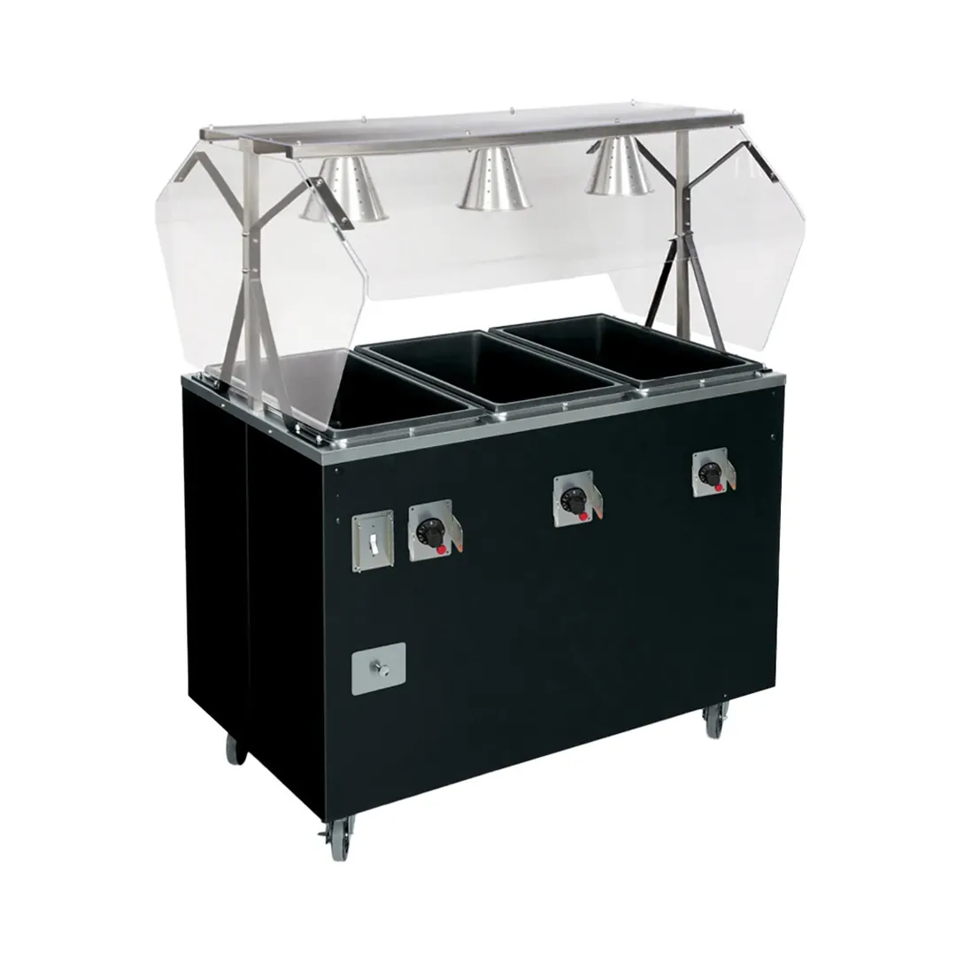 Vollrath T399372 46" 2-Series Affordable Portable™ (3) Sealed Well Hot Food Station Deluxe