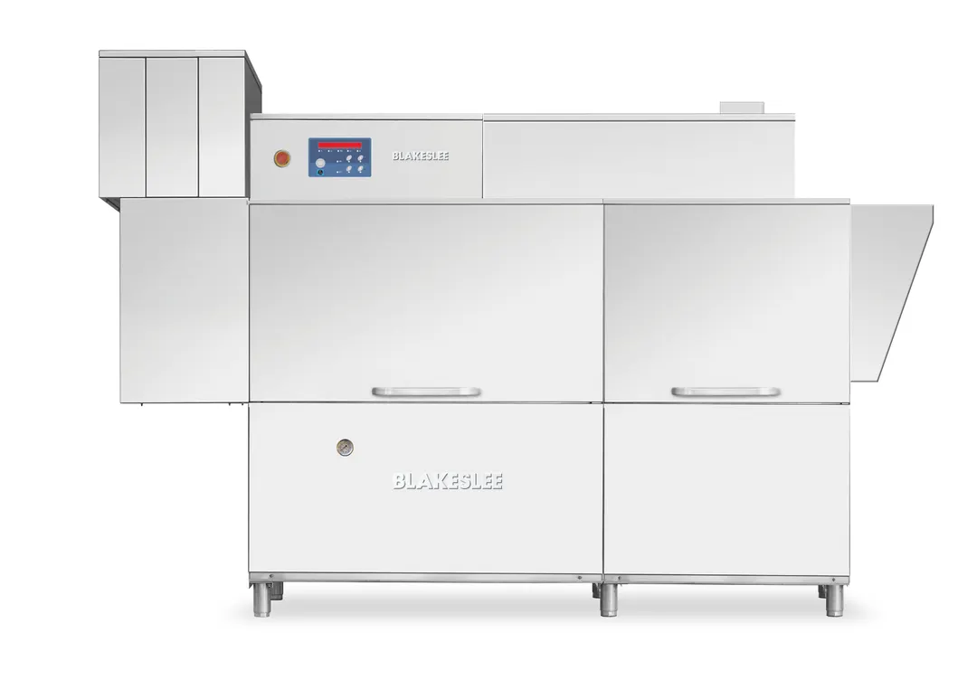 Blakeslee RC-86-3 HR+DR69 114" Conveyor Dishwasher, 340 RPH / 22.45‑Gal Steel Tank with Booster