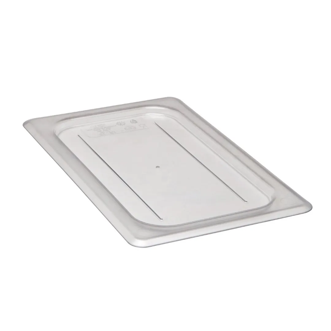 Cambro 40CWC135 Food Pan Cover – 1/4 Size Flat Clear Polycarbonate Lid, NSF