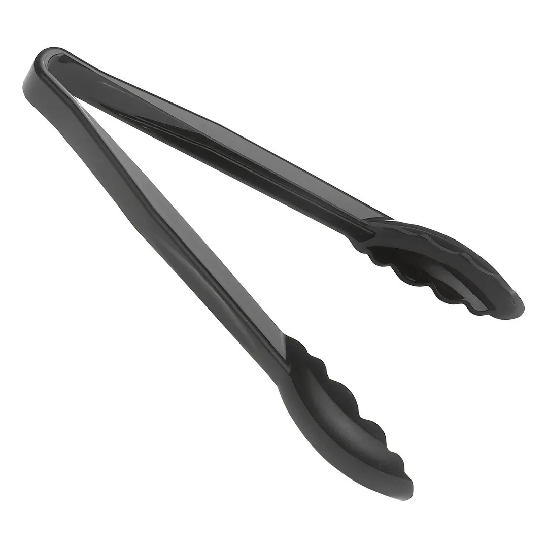 Cambro 9TGS110 Lugano Serving Tongs, 9" Black, Heat‑Resist -40°F to 212°F, NSF, Dishwasher Safe