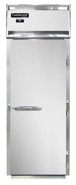 Continental Refrigerator D1RINSSRT-SD-GD 35" 1-Solid & Glass Door Roll-Thru Refrigerator, 32 cu. ft.
