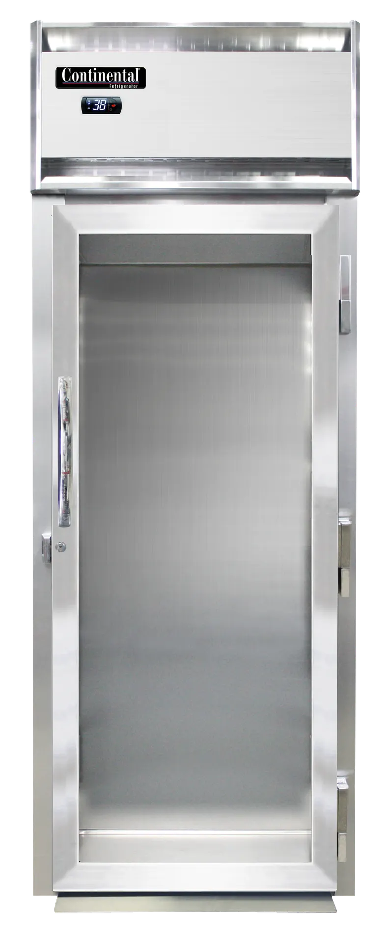 Continental Refrigerator DL1WI-SS-RT-GD-SD 32 cu ft "Full Height" 1-Section Roll-Thru Heated Holding Cabinet with Glass Front & Stainless Steel Rear Door