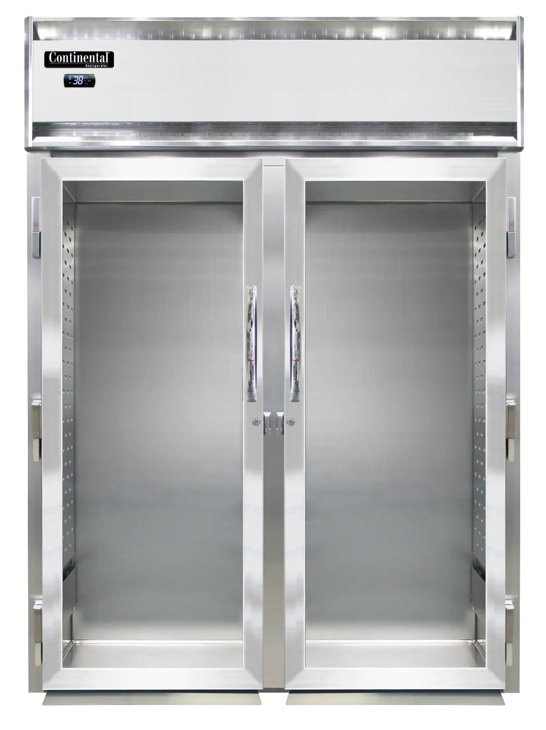 Continental Refrigerator DL2WI-SS-RT-GD-SD 2-Section Heated Holding Cabinet, 64 cu ft, Stainless Steel, Roll-Thru, Glass & Stainless Steel Doors