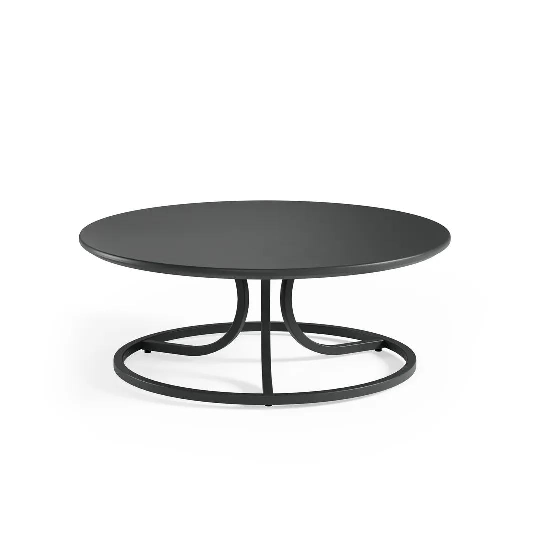 emuamericas E1340 Round Outdoor Table, 32"dia. x 13"H, Steel Top, Tubular Steel Legs