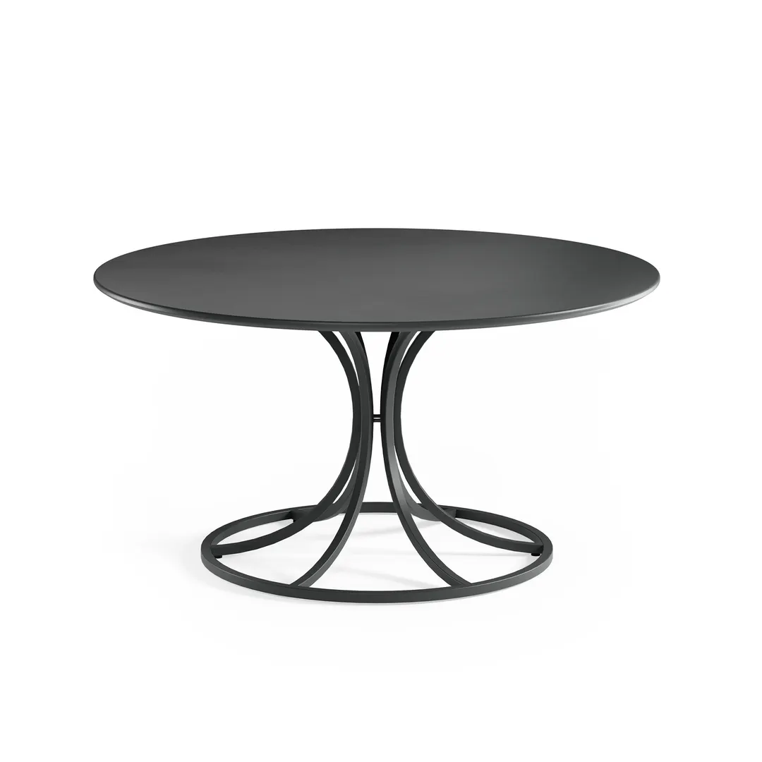emuamericas E1344 Collier Square Outdoor Table, 56x56, Steel Top, Tubular Steel Legs, Powder Coated