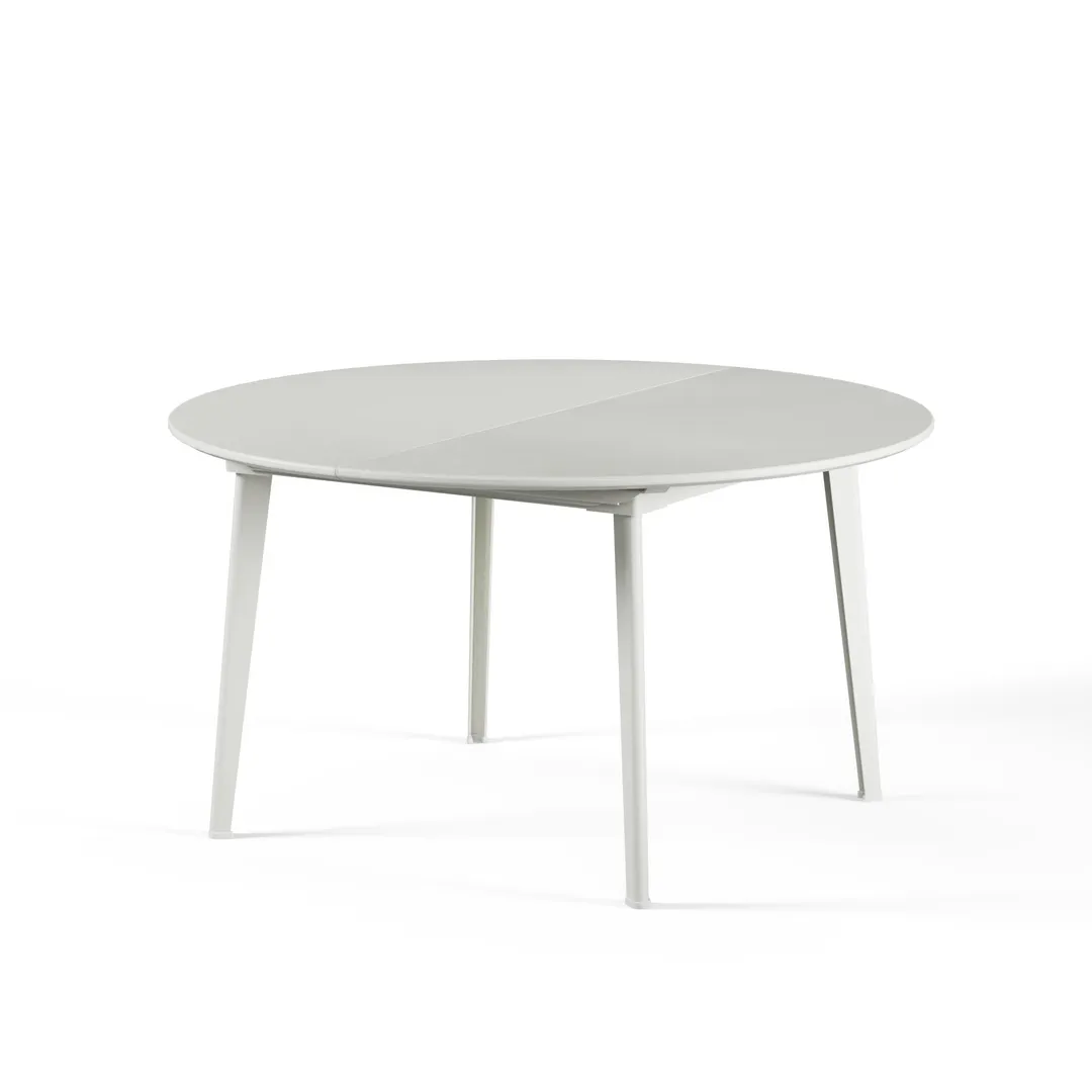 emuamericas E3488 Plus4 Extension Round Outdoor Table, 54.5 Dia +24, Steel Top, Steel Legs, 30H
