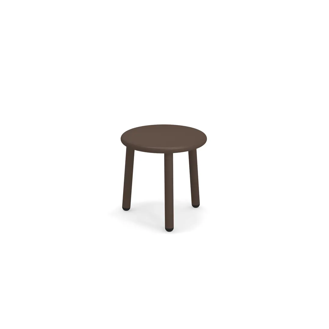 emuamericas E508 Round Outdoor Table, 15.5 Dia., Aluminum Top, Tubular Frame, Powder Coated