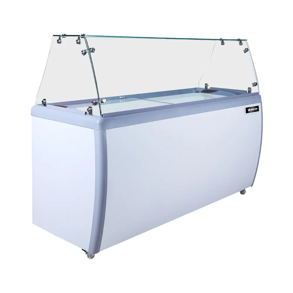 Omcan USA 48657 (FR-CN-0260-S) 39" Gelato/Ice Cream Dipping Cabinet w/ Sneeze Guard