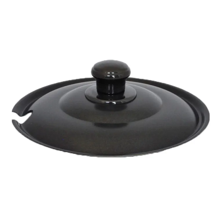 Spring USA 375-61/6TB Tureen Cover, Notched 9‑7/8" Dia., 6‑Qt, Steel with Black Pearl