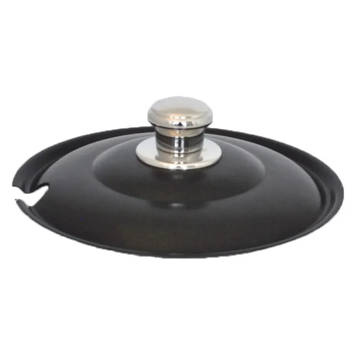 Spring USA 375-61/6TC Tureen Cover, Notched, 9-7/8" Dia., 6 Qt., 18/10 Steel, Titanium Chrome