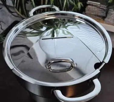 Spring USA 444-61/24H Brigade Cover, 9-1/2" (24 cm) Hinged Stainless Steel for 6 Qt Soup Tureen