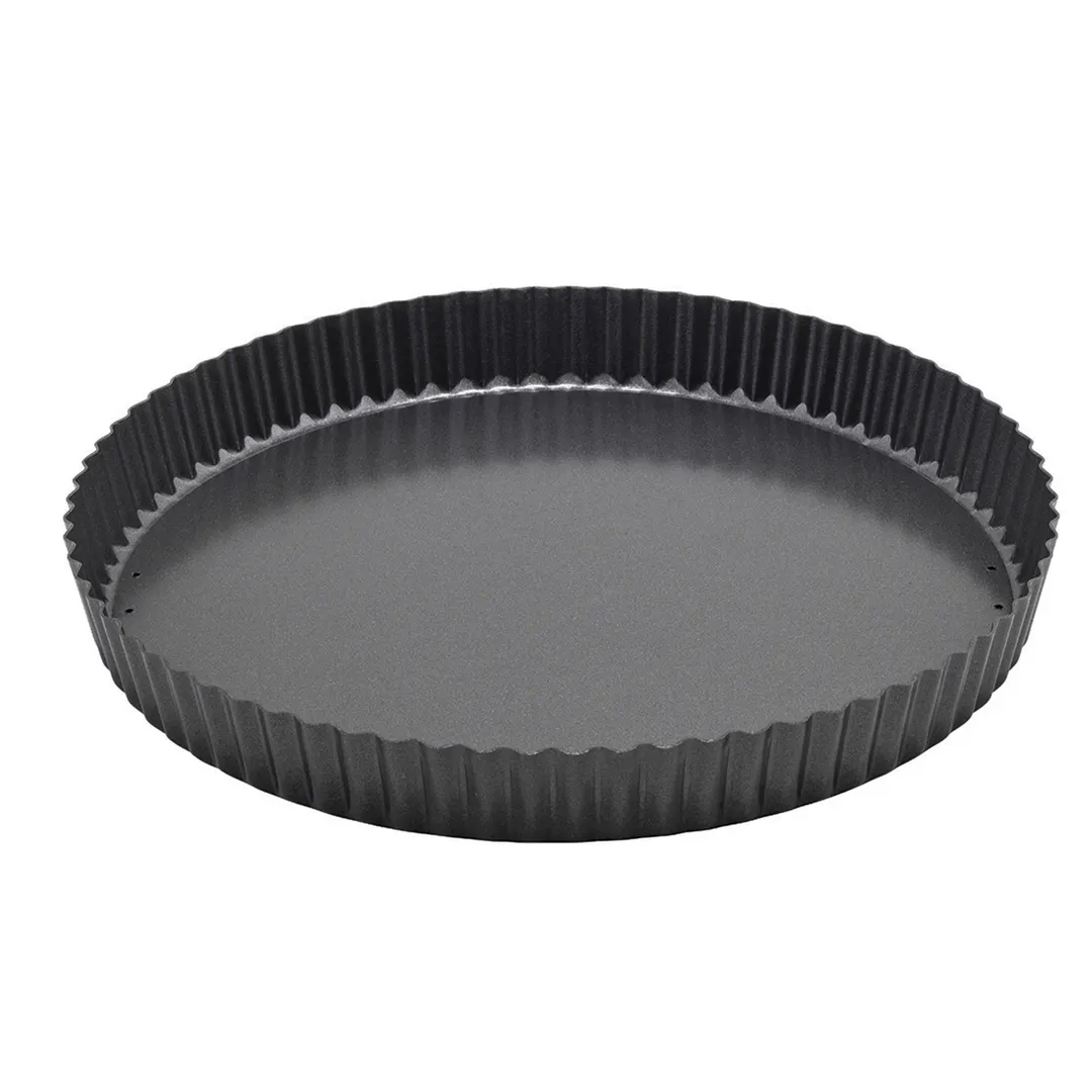 Winco FQP-12 Quiche Pan, 12" Dia. X 1-3/8"H, Round, Fluted