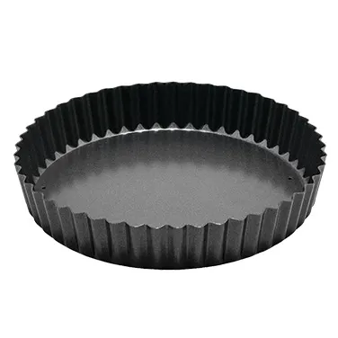 Winco FQP-8 Quiche Pan, 8" Dia. X 1-1/2"H, Round, Fluted