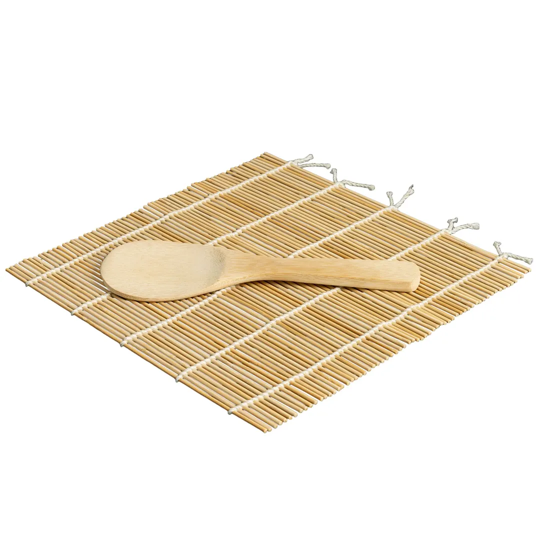 Winco J33-0022 2-Piece Sushi Making Kit with 6-inch Roller, Joyce Chen Design, Bamboo Mat - Set