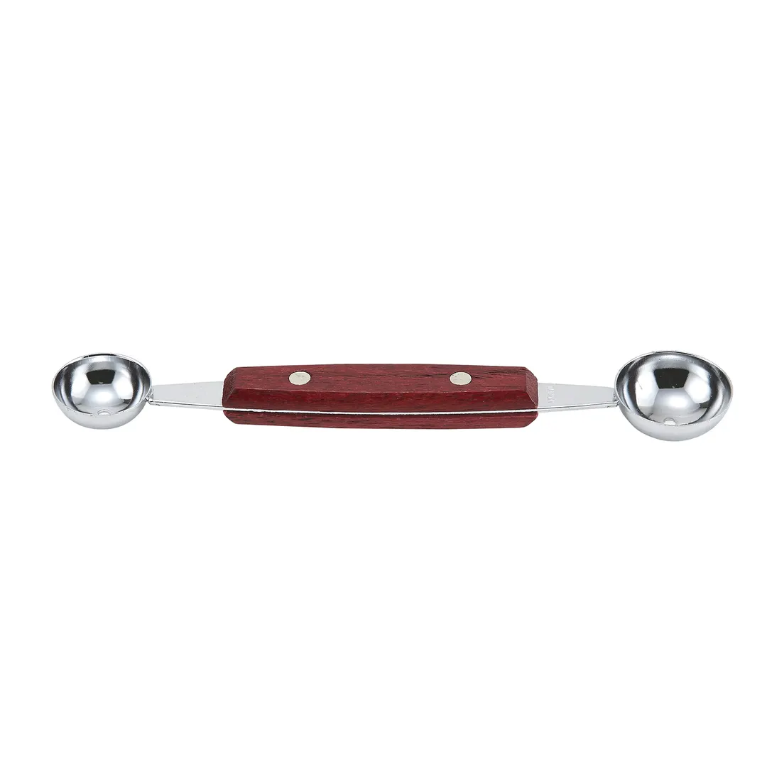 Winco MB-1 Melon Baller, Double, 26Mm And 30Mm Bowls, Wood Handle