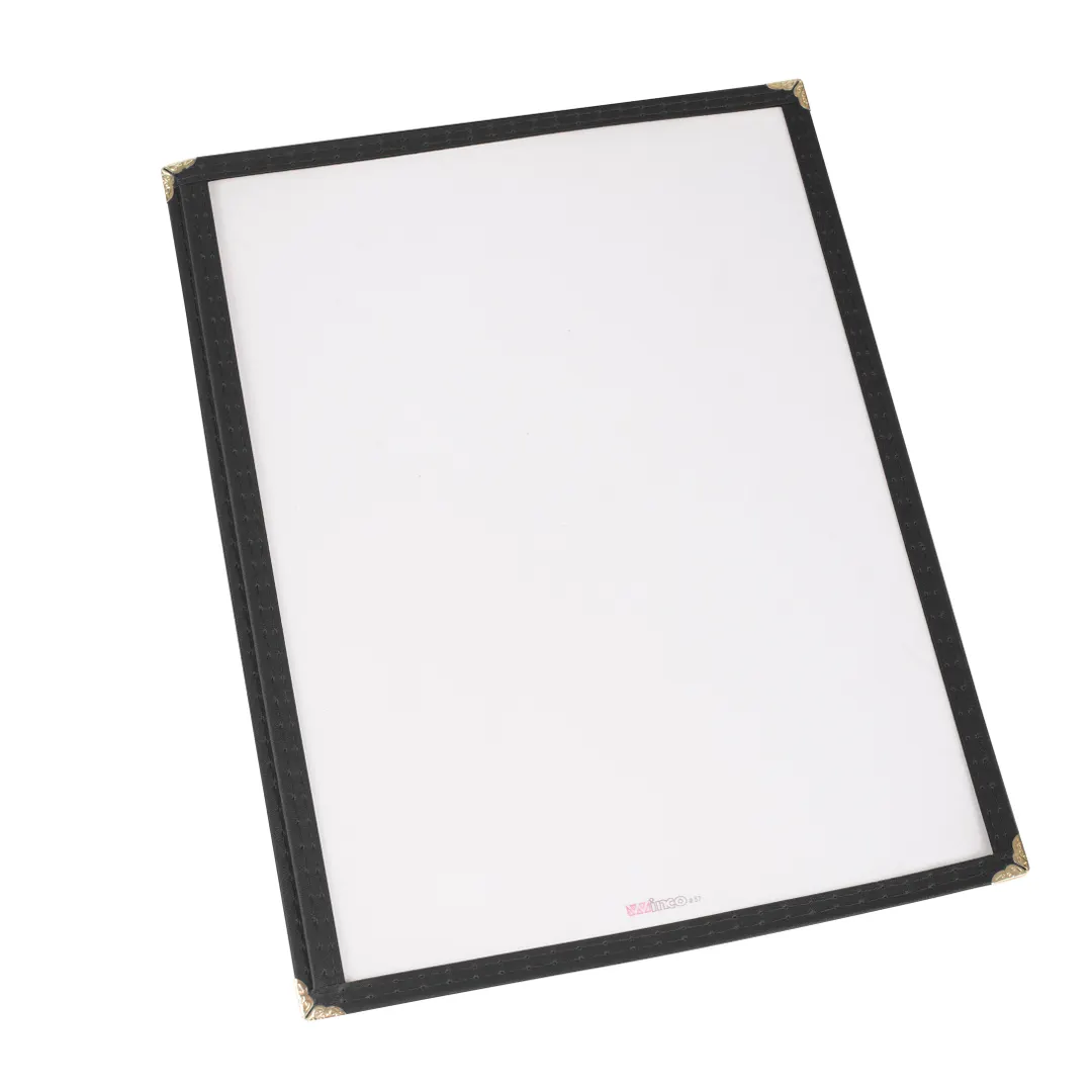 Winco PMC-14K Menu Cover, Single, Overall 9-3/8" X 14-7/8", Holds 8-1/2" X 14" Paper