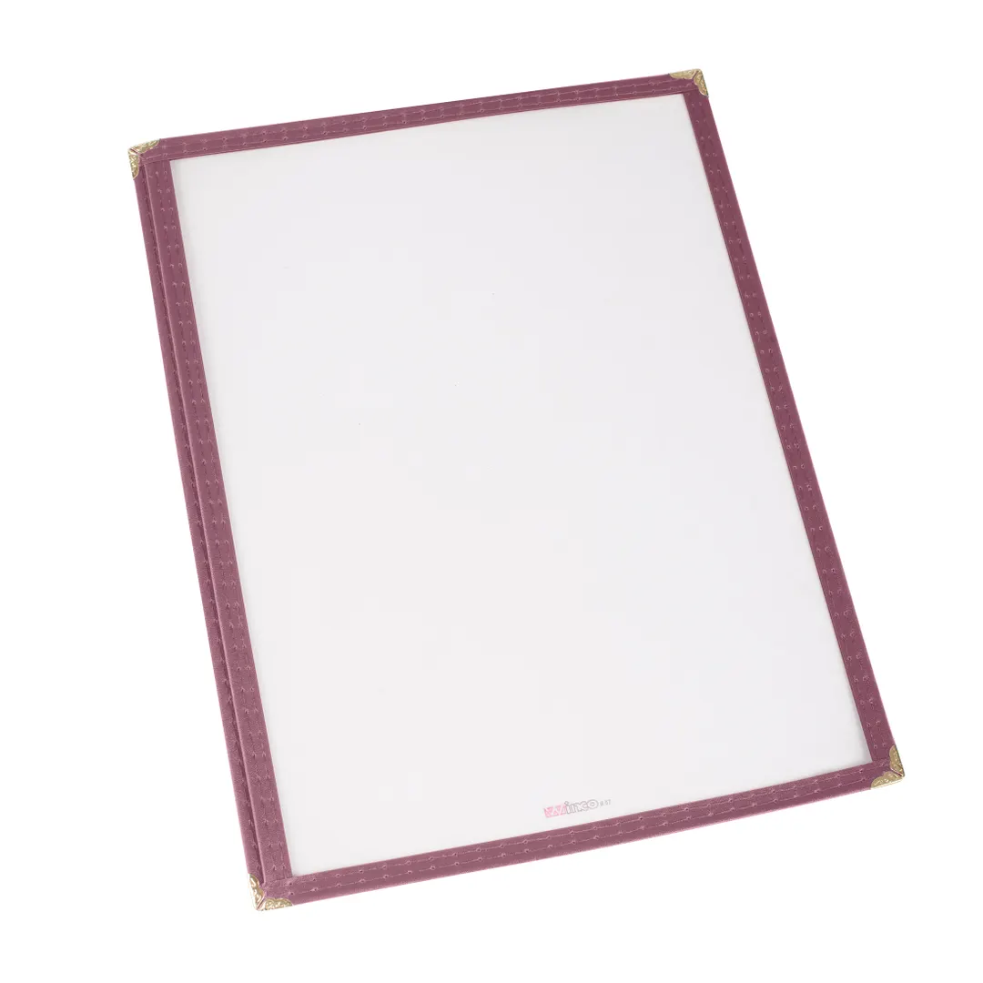 Winco PMC-14U Menu Cover, Single, Overall 9-3/8" X 14-7/8", Holds 8-1/2" X 14" Paper