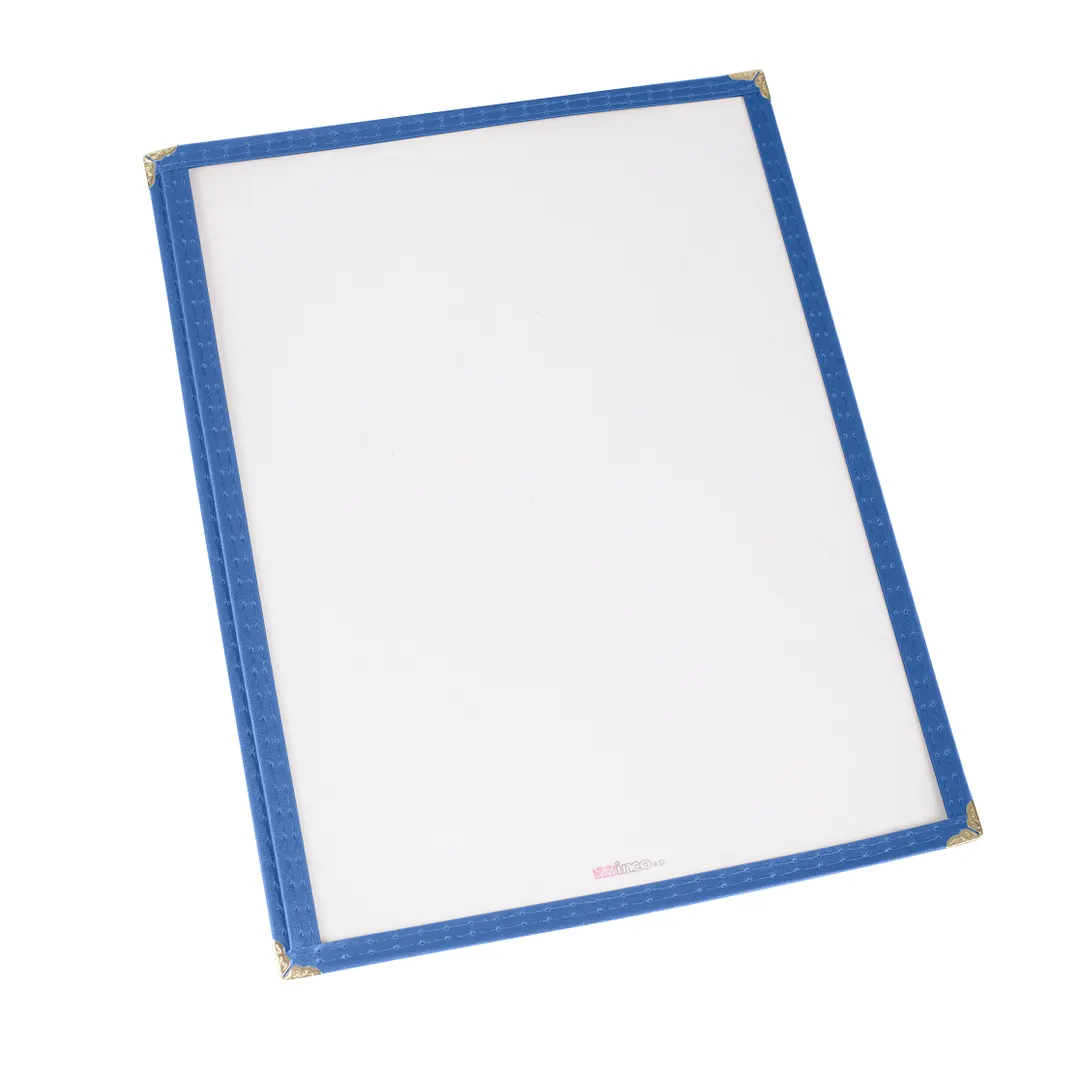 Winco PMC-9B Menu Cover, Single, Overall 9-3/8" X 12-1/8", Holds 8-1/4" X 11-1/4" Paper