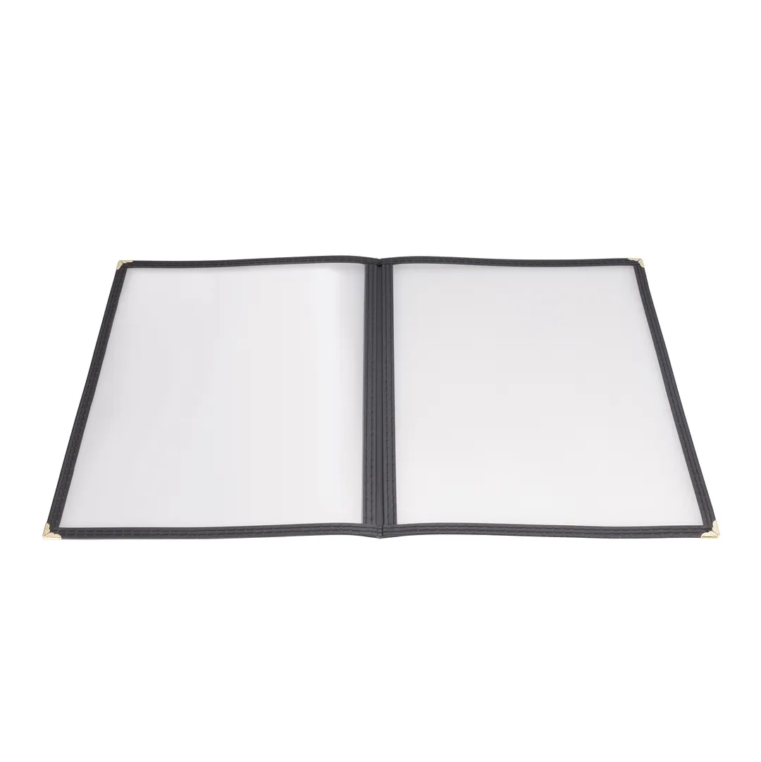 Winco PMCD-14K Menu Cover, Double Fold, Overall 9-9/16" X 15", Holds 8-1/2" X 14" Paper
