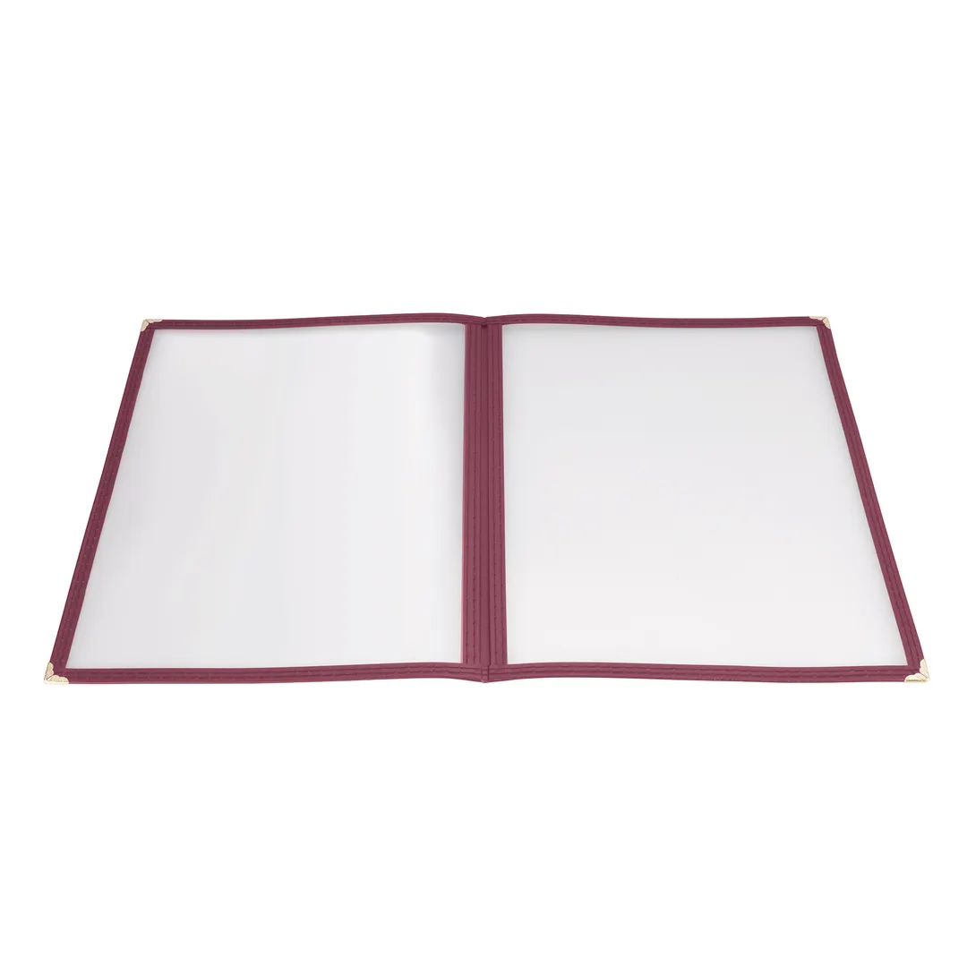 Winco PMCD-14U Menu Cover, Double Fold, Overall 9-9/16" X 15", Holds 8-1/2" X 14" Paper