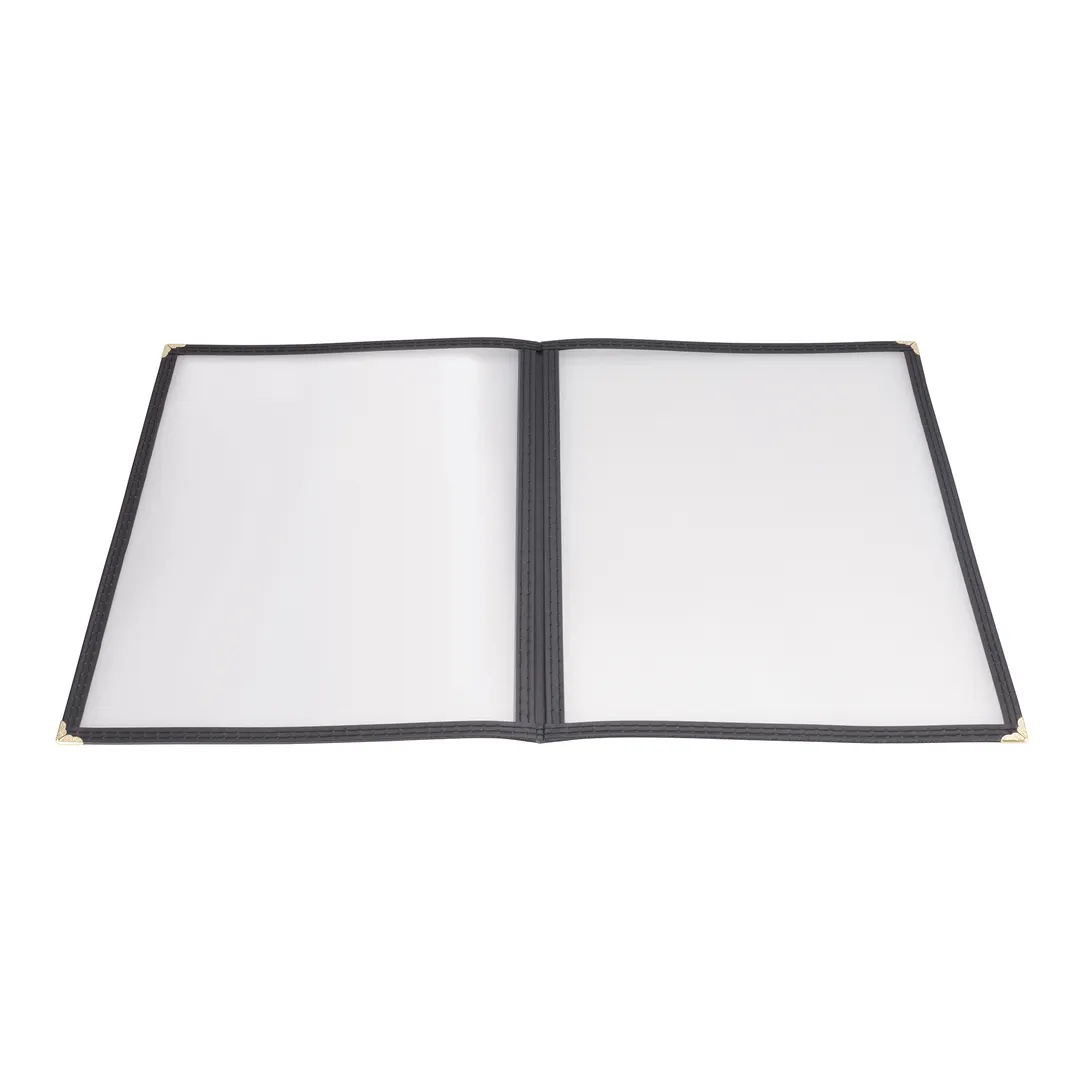 Winco PMCD-9K Menu Cover, Double Fold, Overall 9-3/8" X 12-1/8", Holds 8-1/2" X 11" Paper