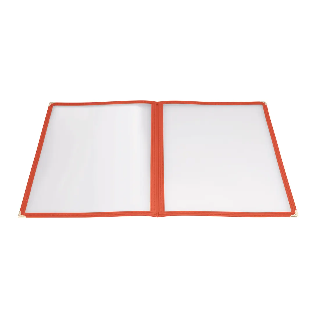 Winco PMCD-9R Menu Cover, Double Fold, Overall 9-3/8" X 12-1/8", Holds 8-1/2" X 11" Paper
