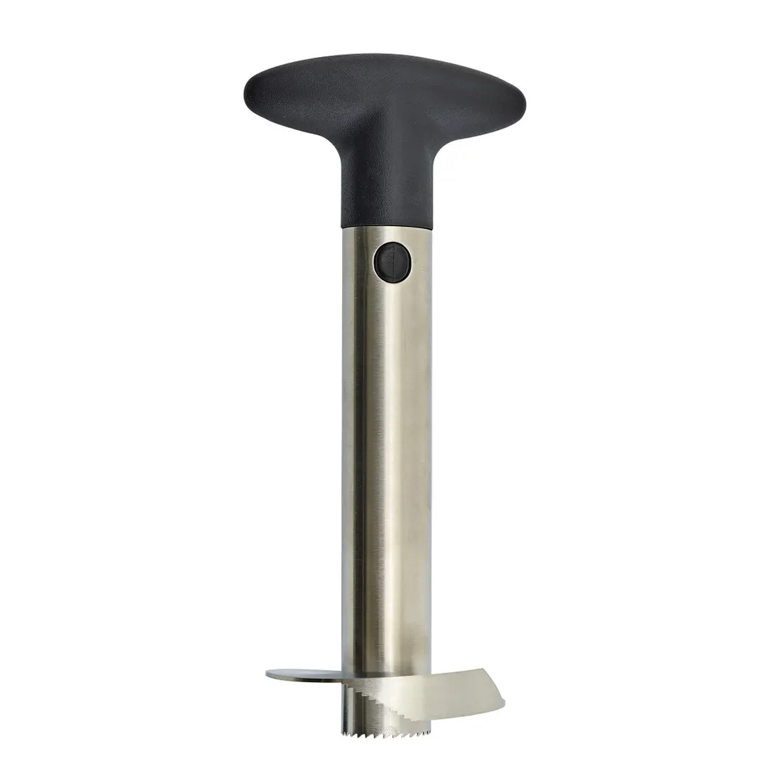 Winco SPC-3 Pineapple Corer, Heavy Duty Stainless Steel Shaft, Cap for Serrated Teeth, Fruit & Veg Corer Tool