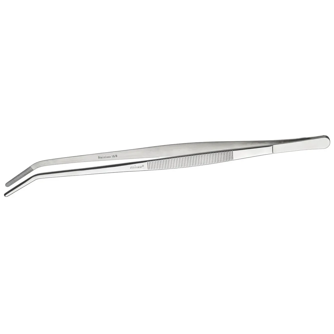 Winco TTG-10C Tweezer Tongs, 10", Curved, Dishwasher Safe