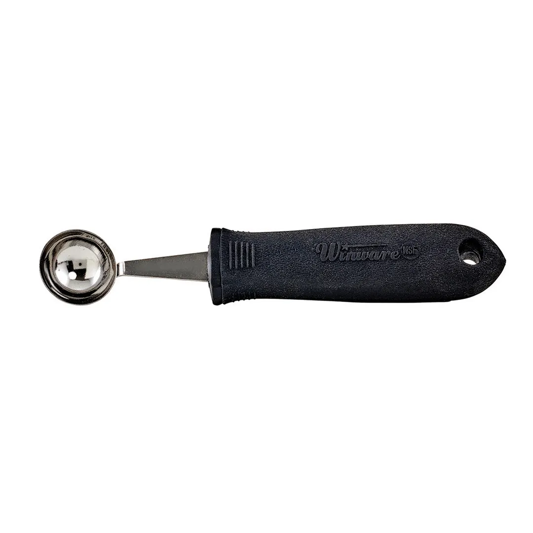 Winco VP-307 Melon Baller, 6-1/2", Stainless Steel, Soft Grip Handle, black