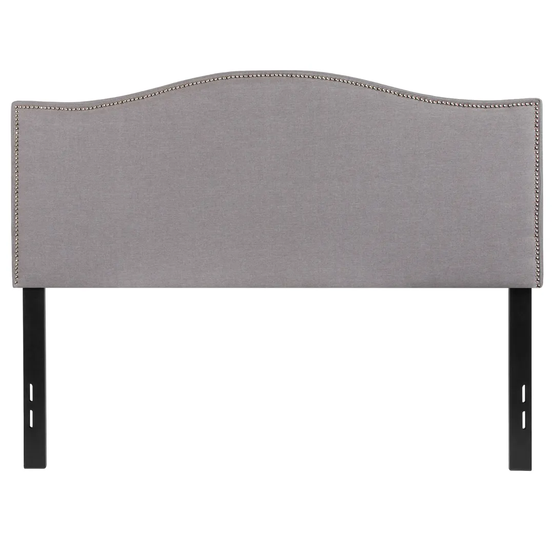 Flash Furniture HG-HB1707-F-LG-GG Lexington Headboard, Full Size, Fabric, Light Gray