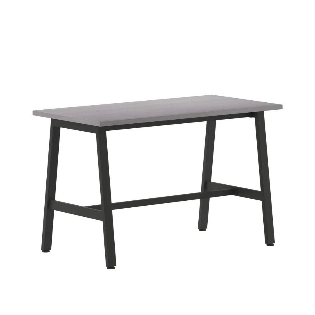 Flash Furniture MT-M4824-LTGRY-ABF-GG Redmond Conference Table, 48"W x 24"D, Gray Oak Finish, Rectangular, 1" Thick Top, Powder Coated Steel A-Frame Base