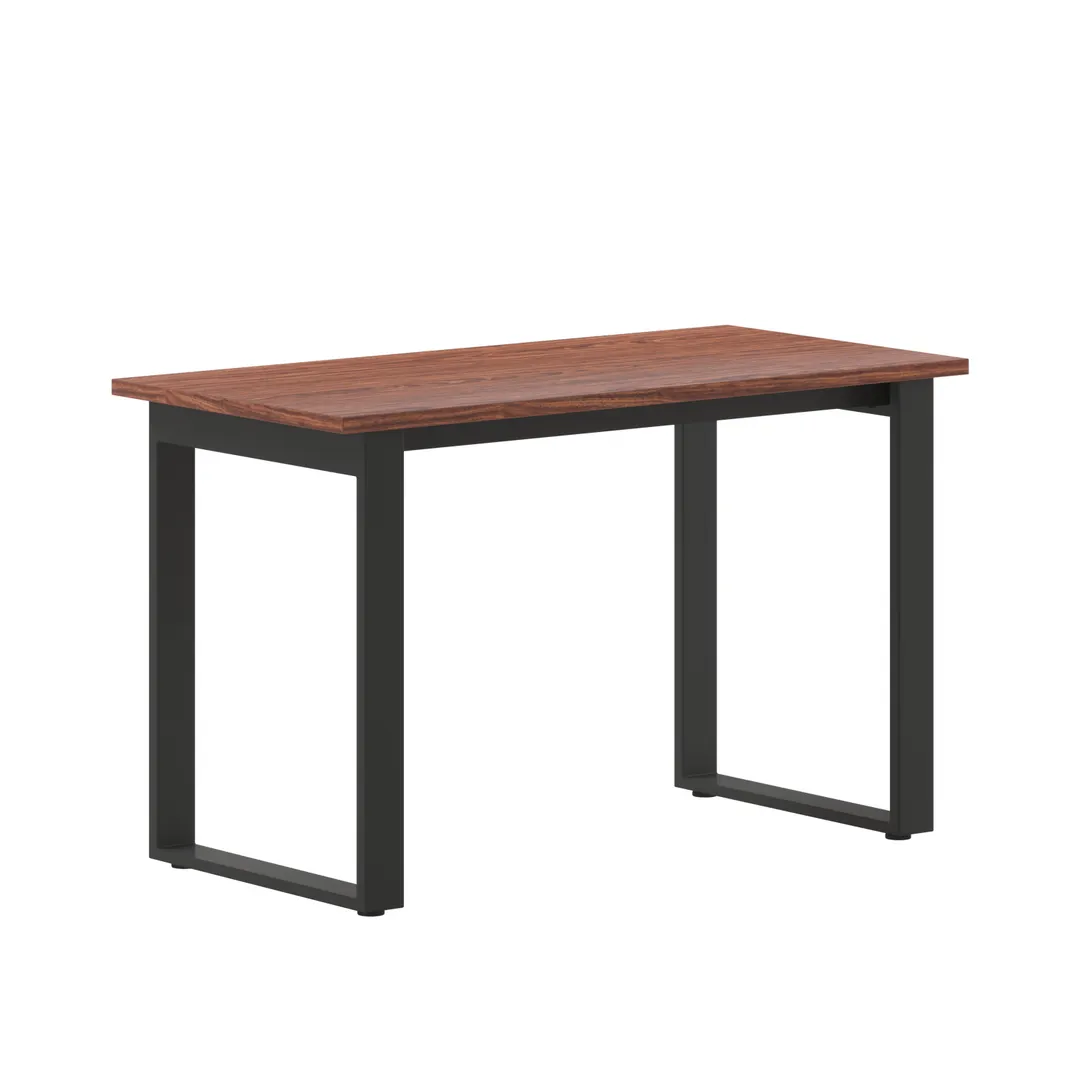Flash Furniture MT-M4824-WLT-UBF-GG Redmond Conference Table, 48"W x 24"D, Rectangular, Walnut Finish, 1" Thick Top, Powder Coated Steel U-Frame Base