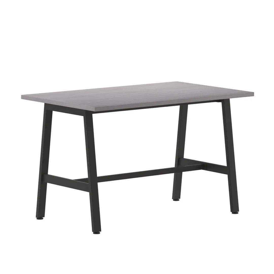 Flash Furniture MT-M4830-LTGRY-ABF-GG Redmond Conference Table, 48"W x 30"D, Gray Oak, Rectangular, 1" Thick Top, Powder Coated Steel Base
