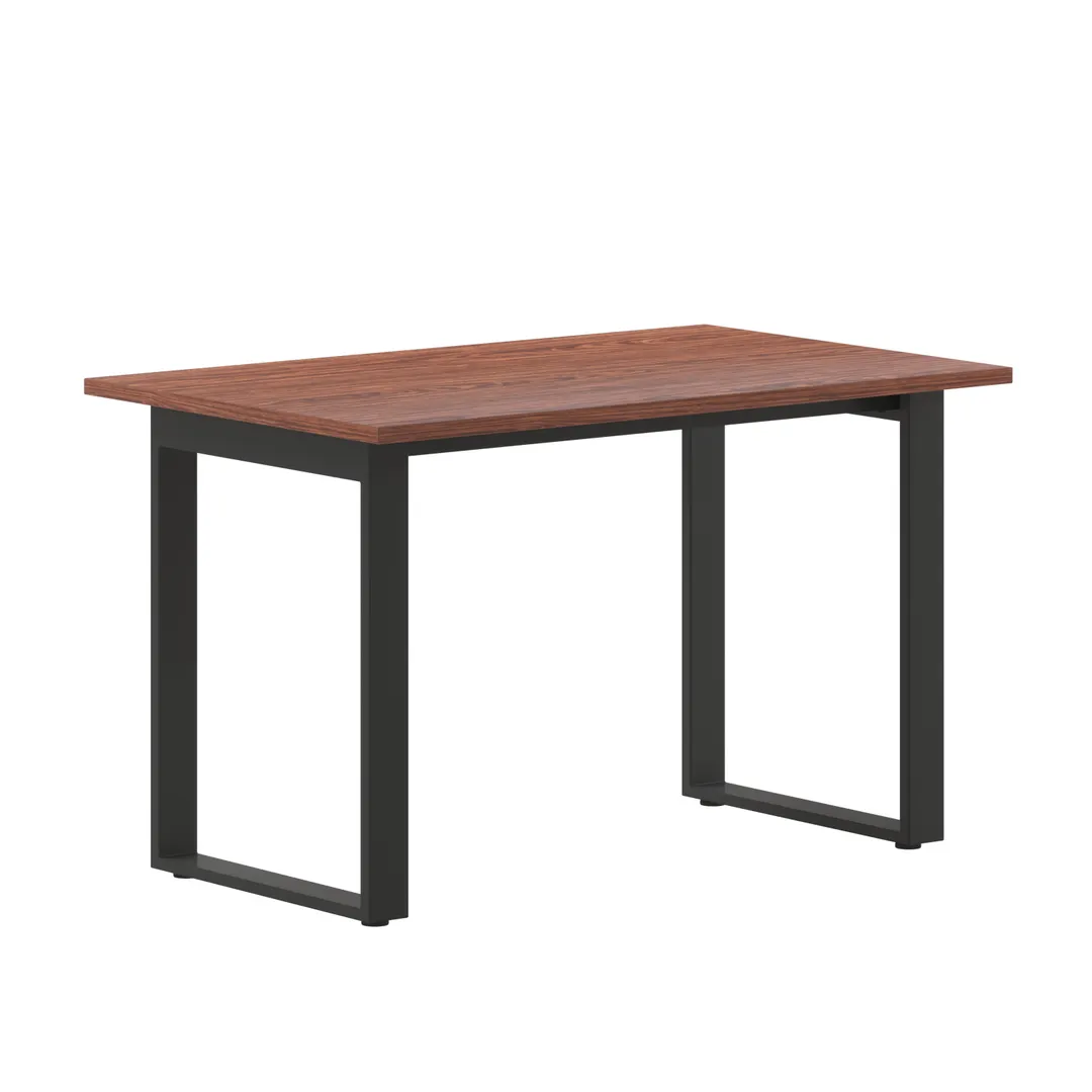 Flash Furniture MT-M4830-WLT-UBF-GG Redmond Conference Table, 48"W x 30"D, Rectangular, Walnut Finish, Powder Coated Steel U-Frame Base