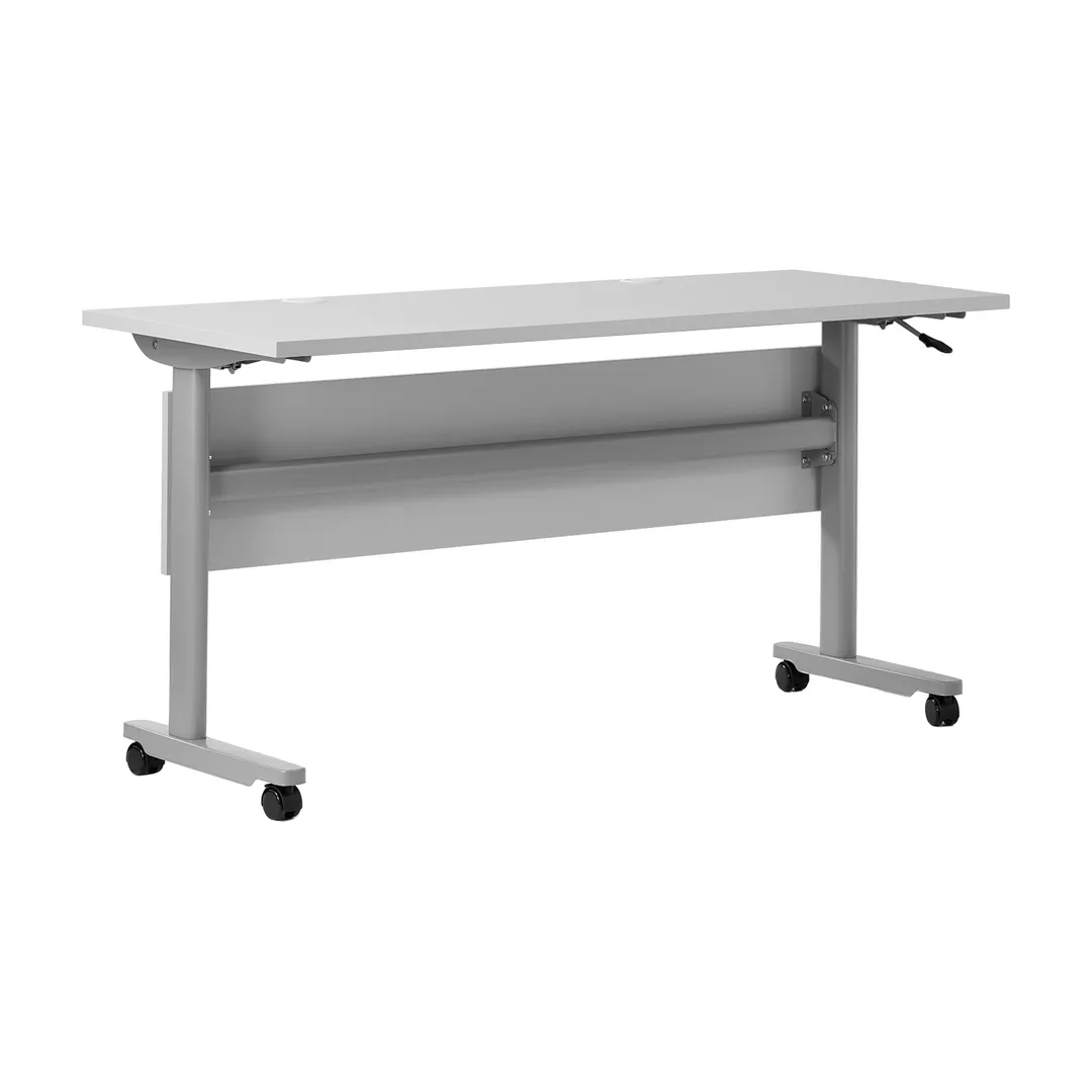 Flash Furniture MT-M6024-T-LEG-GRYGRY-GG Palmer Training Table, 60"W x 24"D, Rectangular, Gray, Flip-Foldable, Powder Coated Steel