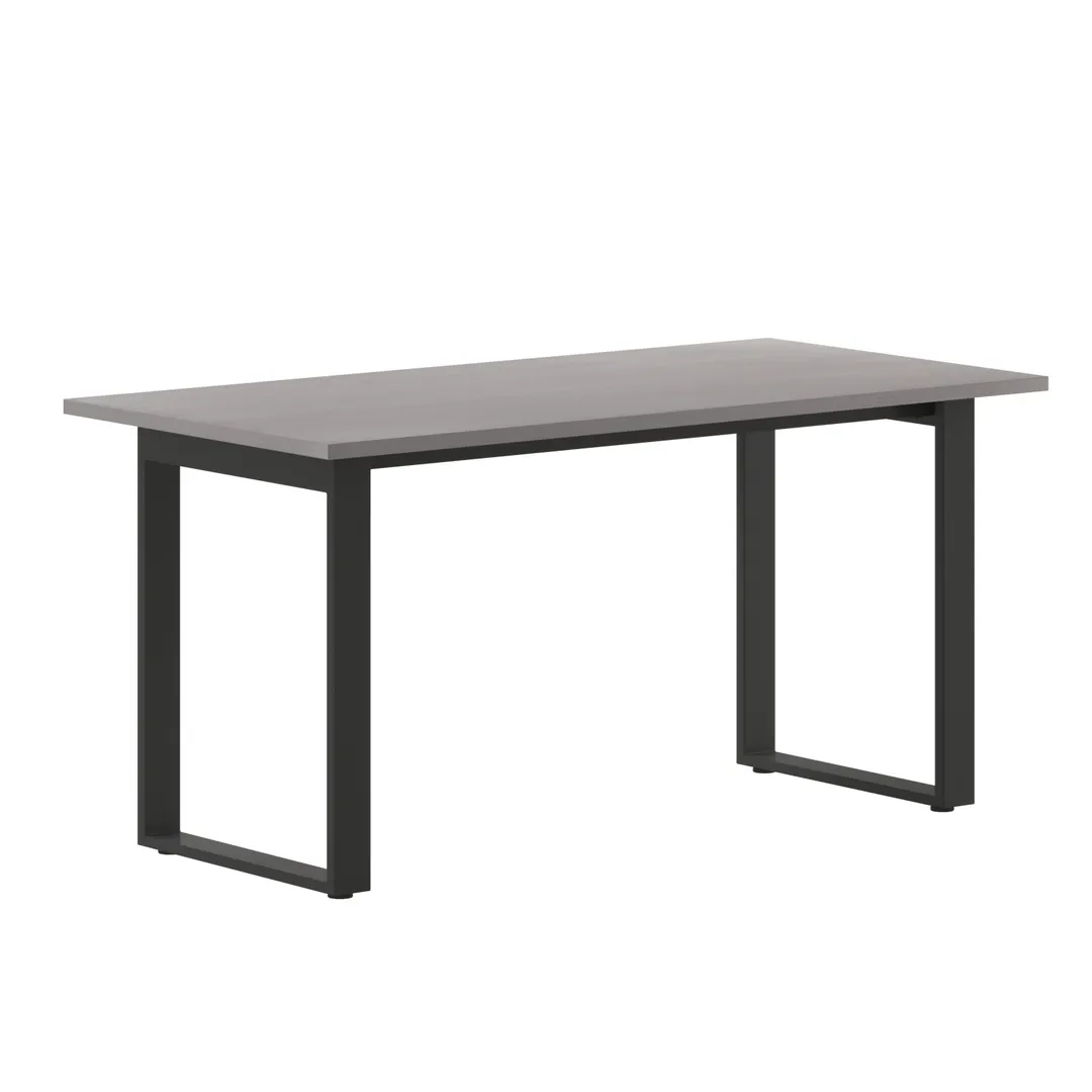 Flash Furniture MT-M6030-LTGRY-UBF-GG Redmond Conference Table, 60"W x 30"D, Rectangular, Gray Oak Finish, 1" Thick Top, Powder Coated Steel U-Frame Base